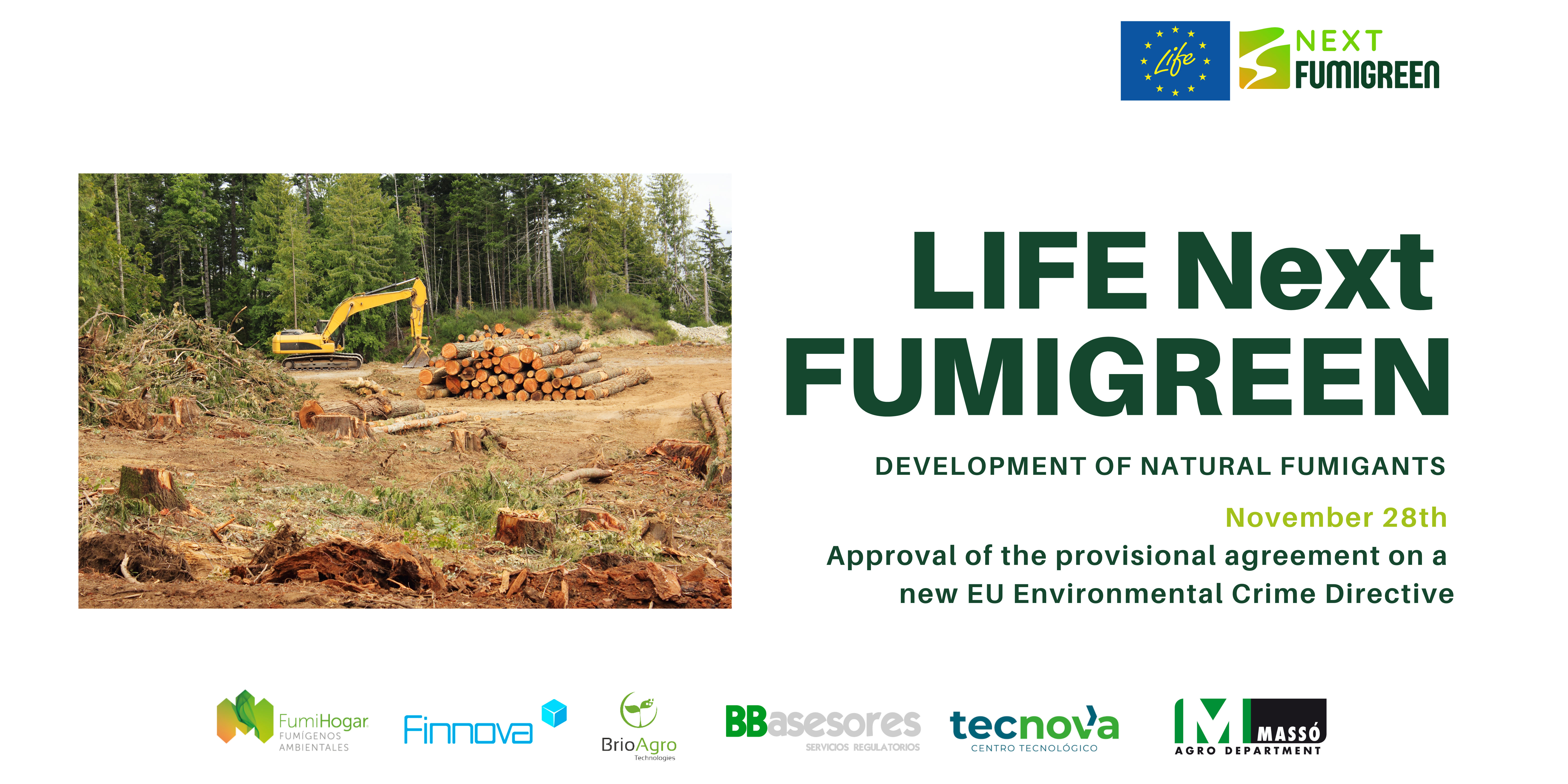 LIFE NextFUMIGREEN welcomes the approval of the provisional agreement on a new EU Environmental Crime Directive