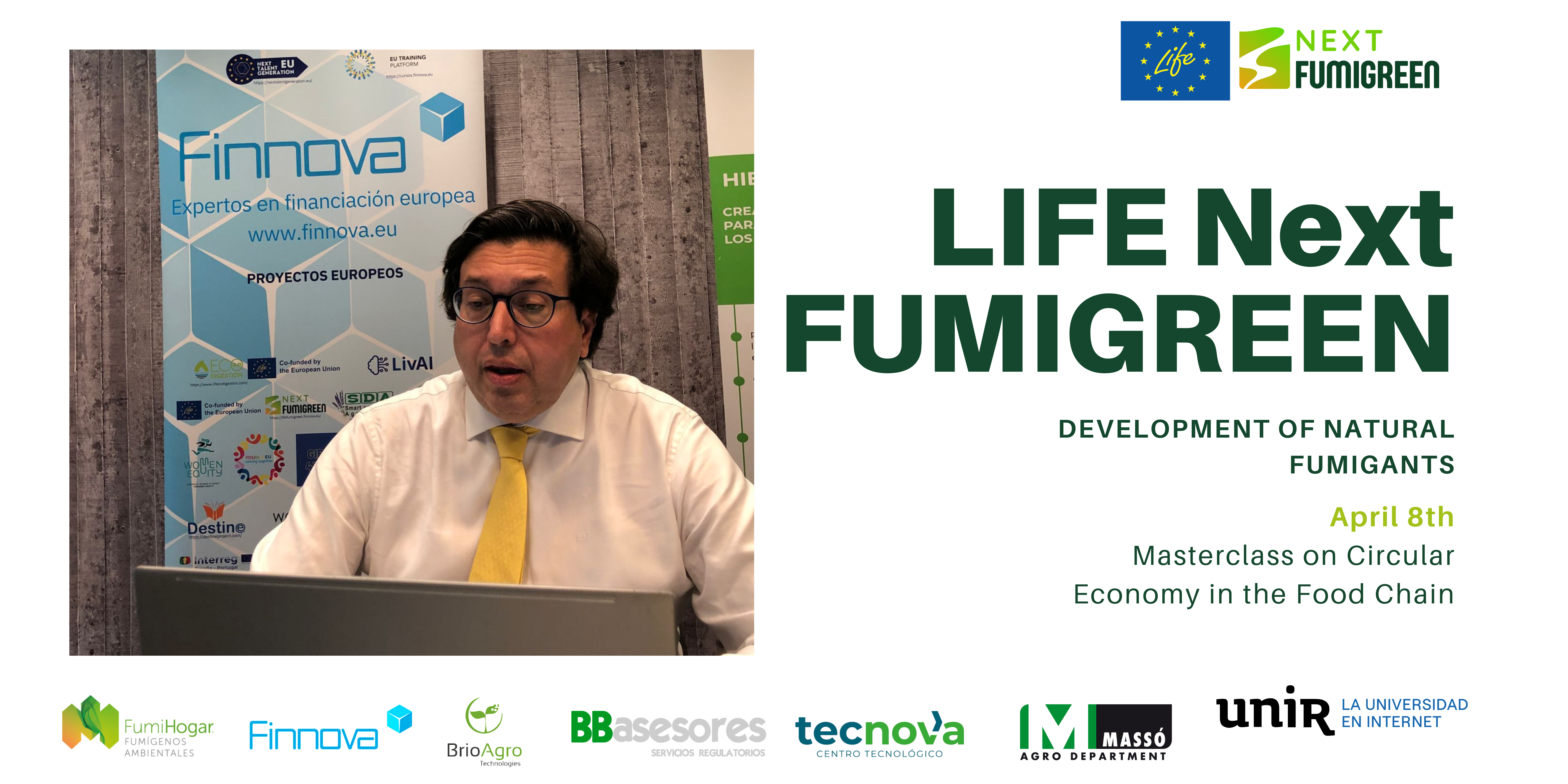 LIFE NextFUMIGREEN, presented as a success story at the UNIR Master’s Degree in Digital Transformation and Innovation in the Agri-food Sector. 