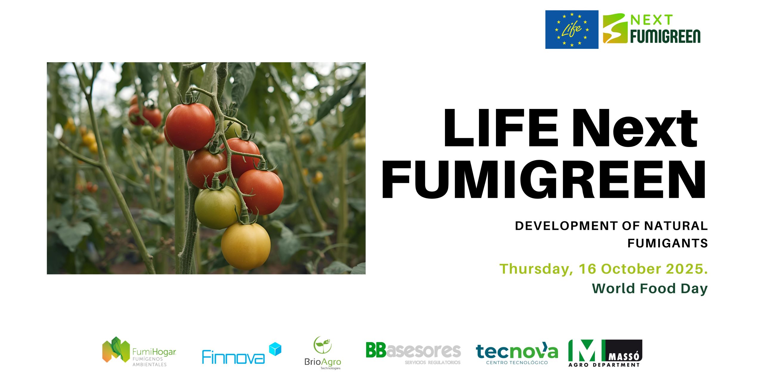 LIFE NextFUMIGREEN joins World Food Day with its commitment to sustainable agriculture and safer food