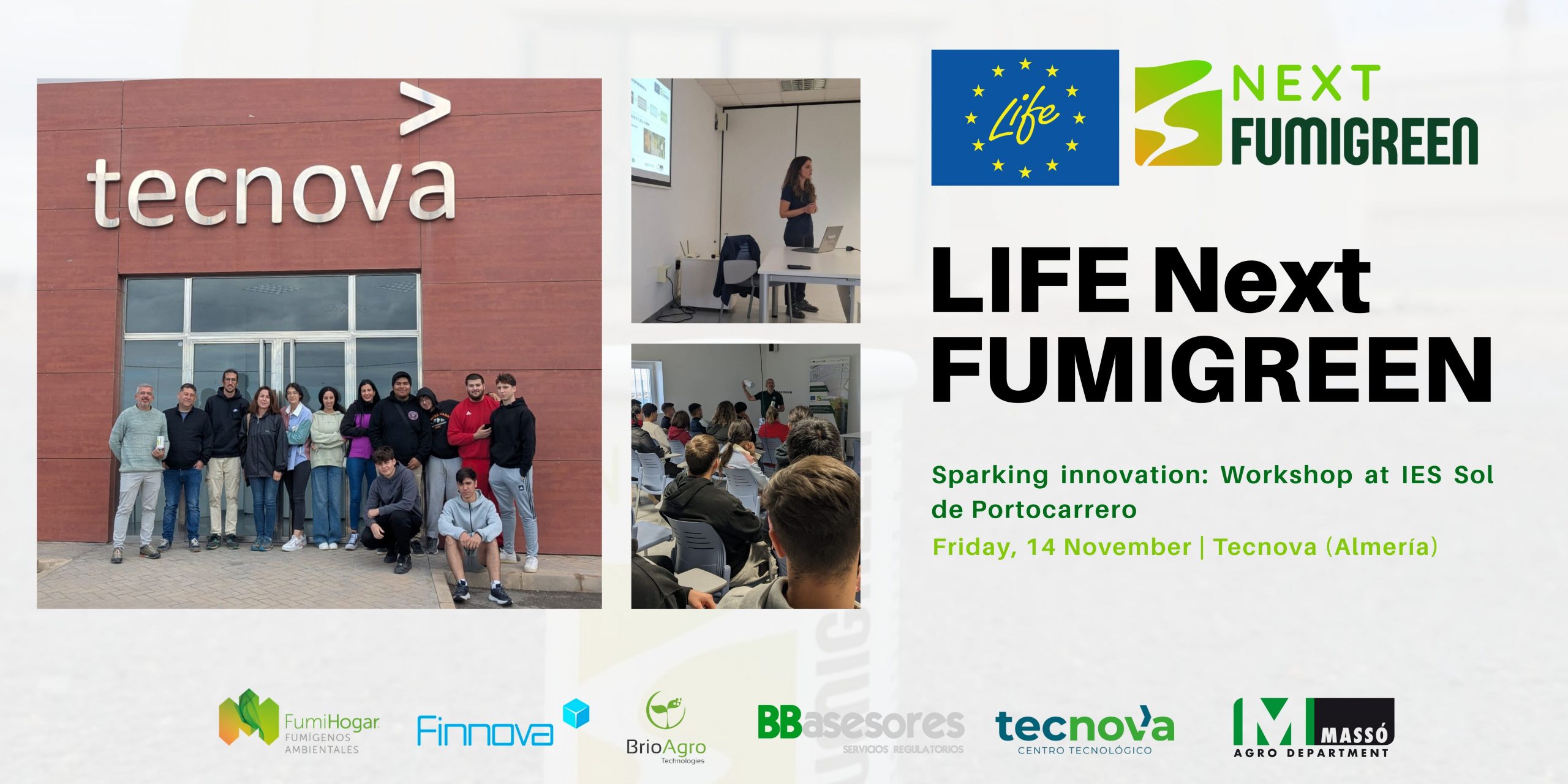 LIFE NextFUMIGREEN strengthens agricultural sustainability education with two workshops for students in Almería
