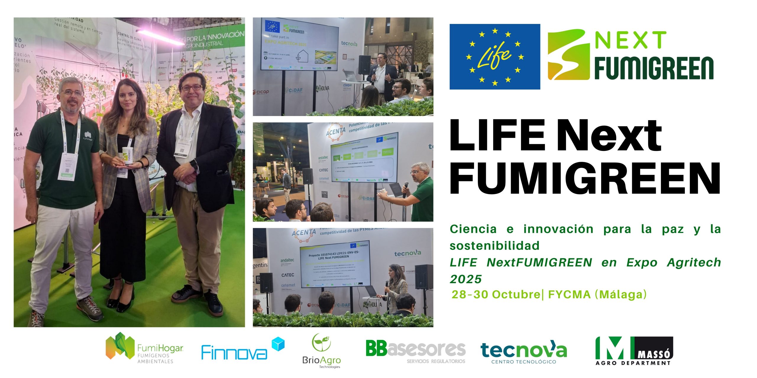 LIFE NextFUMIGREEN presenta sus innovaciones en control sostenible de plagas en Expo Agritech 2025 durante la Semana Internacional de la Ciencia y la Paz